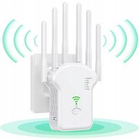 WZMACNIACZ SYGNAŁU WIFI REPEATER DUŻA MOC 1200Mb/s - 6 ANTENY