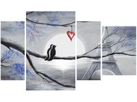 OBRAZ PTAKI ROMANTYCZNYM PARYŻU