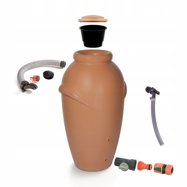 Zbiornik AQUACAN 360 l + przyłącza | Terakota, Pojemność: 360 l, Wymiary 72x80x120 cm, Kolor Terakota, Waterform, Prosperplast zdjęcie 1