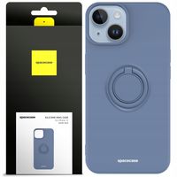 ETUI MATOWE DO IPHONE 14 SPACECASE SILICONE RING SILIKONOWE + SZKŁO