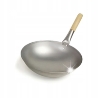 2w1 HQ Wok Chiński Patelnia Stalowa 40CM 16″ + Pierścień Podstawka do Woka
