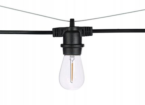 Girlanda ogrodowa Zewnętrzna Łańcuch Świetlny 10m + 10x żarówka LED E27 na Arena.pl