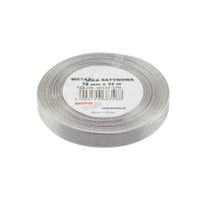 WSTĄŻKA SATYNOWA 12MM X 32M WS12-179 BREWIS SREBRNA