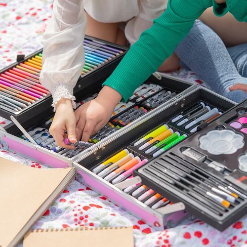 Zestaw Artystyczny, walizka z lamą, 145 elementów RAGI - RÓŻOWY na Arena.pl