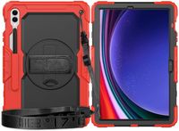 Etui do Galaxy Tab S8 Ultra 14,6” Podstawka i Pasek na Ramię Czerwone