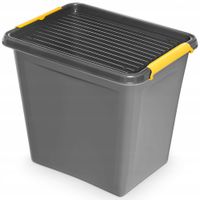 Pojemnik plastikowy z pokrywą do przechowywania 30 L SolidStore wytrzymały