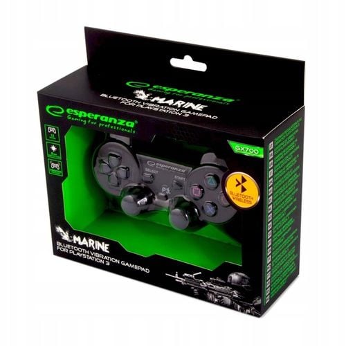 BEZPRZEWODOWY GAMEPAD BLUETOOTH PAD PS3 WIBRACJA CZARNY ESPERANZA MARINE na Arena.pl