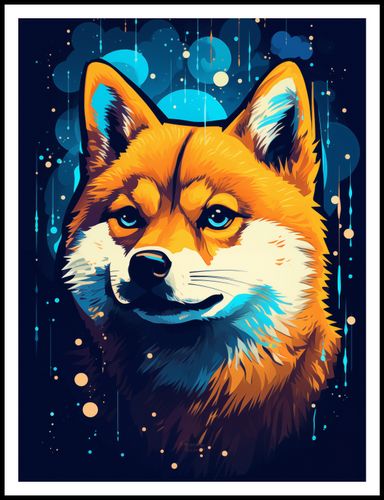 Plakat 75x100cm Lisek w Kosmosie na Arena.pl