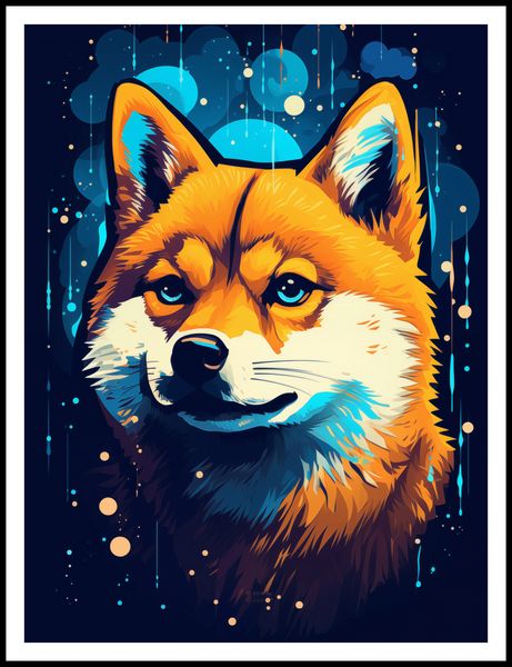 Plakat 75x100cm Lisek w Kosmosie zdjęcie 3