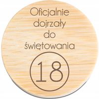 OTWIERACZ do piwa DREWNIANY personalizacja z grawerem prezent na 18