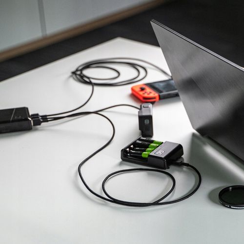 ŁADOWARKA SIECIOWA SZYBKA GC 52W 5x USB+ KABEL GC USB-A/LIGHTNING DO IPHONE na Arena.pl