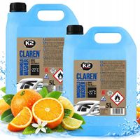 2 x K2 Claren 5L Zimowy płyn do spryskiwaczy -22°C Skuteczny