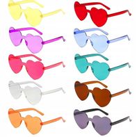 10X OKULARY PRZECIWSŁONECZNE SERCA KOBIECE ŚMIESZNE NA IMPREZĘ DO FOTOBUDKI