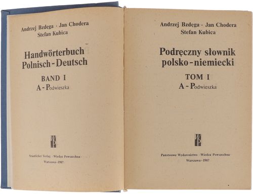 A.Bzdęga J. Chodera S. Kubica Podręczny słownik polsko-niemiecki Tom I i II na Arena.pl
