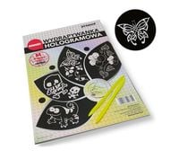 wydrapywanka hologramowa a4 10 arkuszy +2 rylce penword - srebrna