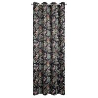 Zasłona gotowa na przelotkach BECKY 140x250 czarna zielona