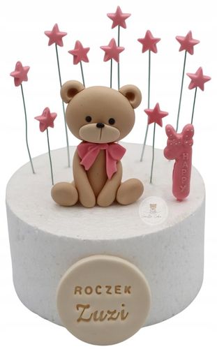 Zestaw Miś z gwiazdkami ROCZEK/CHRZEST - figurki z masy cukrowej na na Arena.pl