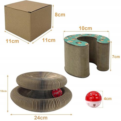 Drapak Dla Kota Zabawka Interaktywna Drapak z Piłką i Tunelem + Kocimietka na Arena.pl