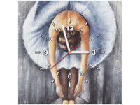 40X40CM ZEGAR BŁĘKITNA BALETNICA OBRAZ