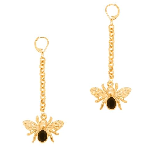 kolczyki muchy czarny kryształ (p21/wio/47au-280) na Arena.pl