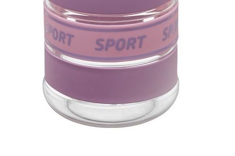 Butelka sportowa bidon MAXI 1000 ml wrzosowo-różowa silikonowe opaski na Arena.pl