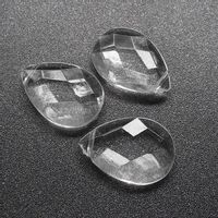 ŁEZKI PLASTIK FASETOWANE PRZEZROCZYSTE 19x28MM 4SZT