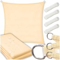 Żagiel markiza przeciwsłoneczna antracyt wodoodporna uv kwadrat 3,6 x 3,6 m