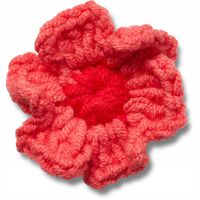 Crocs Przypinka Ozdoba Pin Charms Jibbitz Do Butów Pink Crochet Flower