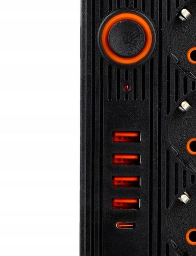 Przedłużacz Listwa Zasilająca Siec 2 M 3 Gniazda 230V + 5X USB Ładowarka na Arena.pl