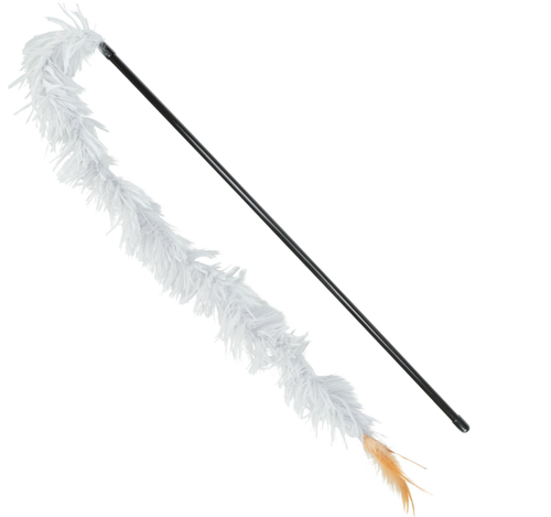 TRIXIE Wędka z pluszowym ogonem prawdziwymi piórkami zabawka kota 110 cm na Arena.pl