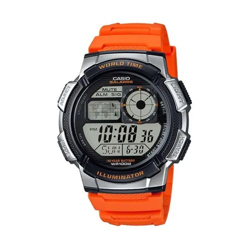 Zegarek Męski Casio WORLD TIME ILLUMINATOR Pomarańczowy (Ø 43 mm) na Arena.pl