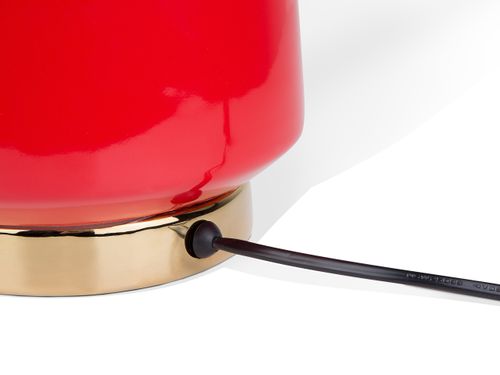 Lampa stołowa ceramiczna czerwona TRIVERSA na Arena.pl