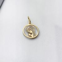 Złota zawieszka Matka Boska w kole - pr.585