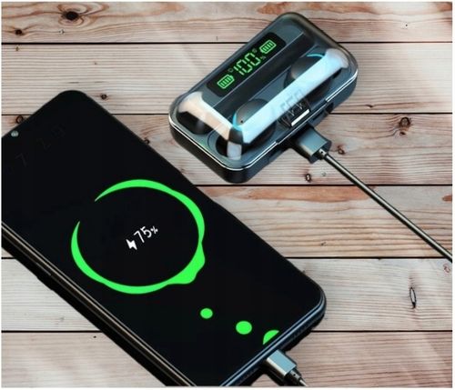 SŁUCHAWKI BEZPRZEWODOWE BLUETOOTH 5.1 TWS F9 TWS + POWERBANK na Arena.pl
