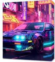 Obraz 50x60cm Nocny Rajd w Neo-Tokio