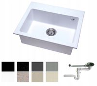 ZLEWOZMYWAK ZLEW GRANIT 8 kolorów 58x48 + SYFON