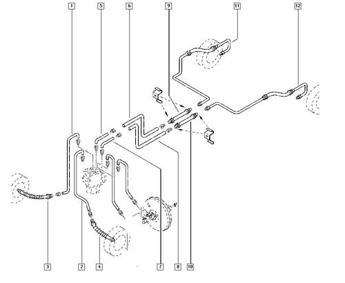 Renault Laguna 3 Zestaw Przewodów Hamulcowych Stalowych W Otulinie na Arena.pl