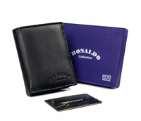 skórzany portfel męski w średnim rozmiarze - ronaldo