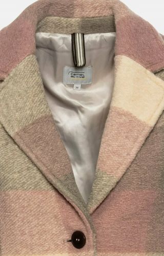 camel active REVERSKRAGEN - Classic coat - pastel check 44 na Arena.pl