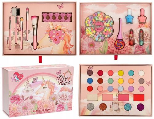 ZESTAW KOSMETYKÓW DO MAKIJAŻU MAKE UP KUFEREK NA KOSMETYKI CIENIE LAKIERY na Arena.pl