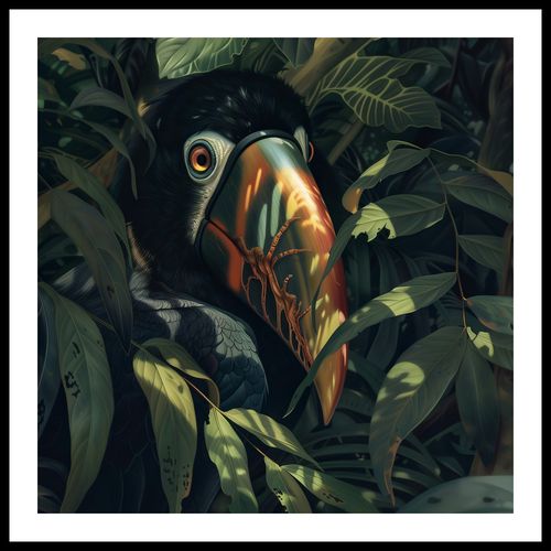 Plakat 50x50cm Skryty Tukan na Arena.pl