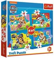 PUZZLE 4W1  BIEGNĄCE PIESKI PSI PATROL 34628
