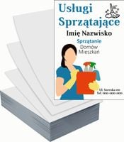 Ulotki A5 reklamowe firmowe 5000szt projekt w cenie USŁUGI SPRZĄTAJĄCE