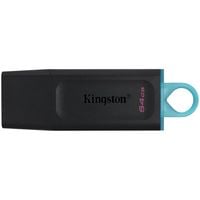kingston 64gb usb3.2 gen 1 datatraveler exodia (black + teal)