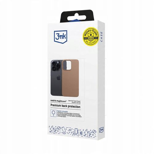 Etui z MagSafe na tył Apple iPhone 15 Pro - 3mk HARDY MagSilicone Dark Gold na Arena.pl