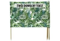 PARAWAN PLAŻOWY Zielone rośliny z indywidualnym napisem 5 PANELI 81.5