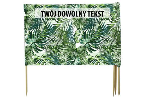 PARAWAN PLAŻOWY Zielone rośliny z indywidualnym napisem 5 PANELI 81.5 na Arena.pl