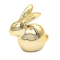 ZAJĄCZEK WIELKANOCNY ZŁOTY CERAMICZNY DEKORACJA ŚWIĄTECZNA