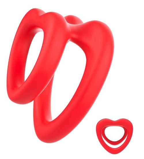 Podwójny ring serduszko zdjęcie 1