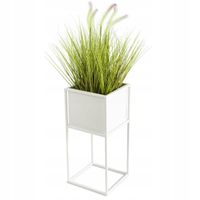 Kwietnik stojący 50 cm biały skrzynia LOFT kwiaty